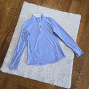 Rhoback Riva Performance Q-Zip Pullover Shirt Women's Small Blue